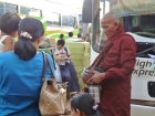 Burmese Monk at the Bus Station