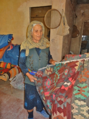 Medjid's Mom with Old Handmade Kilims